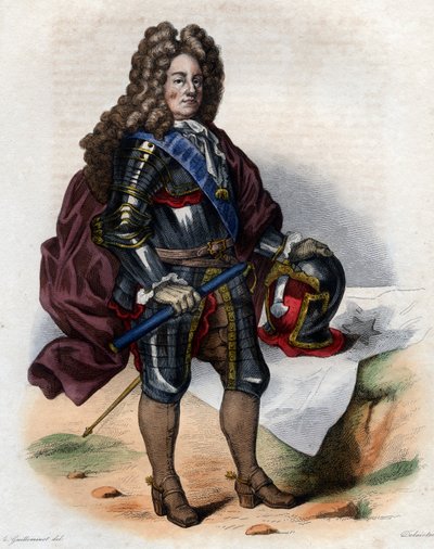 Louis Joseph de Bourbon, Vendome hercegének (1645-1712), francia katonai parancsnoknak és Franciaország marsalljának portréja. alkotó: French School