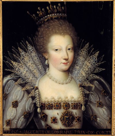 Louise Marguerite de Lorraine, a 17. századi francia iskola Conti hercegnőjének portréja. Mérete 0,57 x 0,47 m Chantilly, Musee Conde alkotó: French School