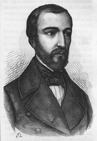 M. de Falloux francia politikus (1811 - 1886) portréja. Henri Martin metszete a L