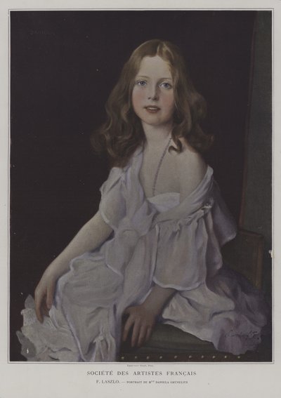 Mademoiselle Daniela Grunelius portréja (színes litó) alkotó: French School