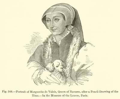 Marguerite de Valois, Navarra királynőjének portréja (metszet) alkotó: French School