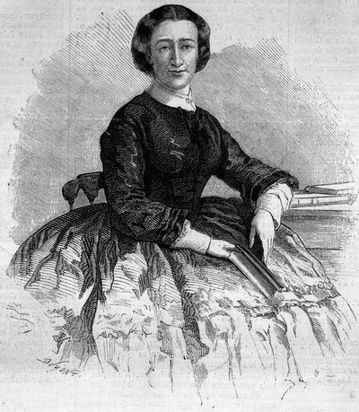 Maria Francisca de Sales (1825-1860), Alba hercegnőjének és Eugenie de Montijo francia impresszum húgának portréja. Metszet a „” Le Monde Illustré”” 180. számában, 1860. szeptember 22. alkotó: French School