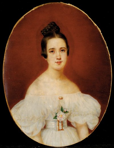 Marie-Célestine De Gas portréja, Edgar Degas anyja, 1832-34 körül alkotó: French School