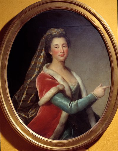 Marie Desmares La Champmesle (1642-1698) színésznő portréja Roxane szerepében. Névtelen festmény alkotó: French School