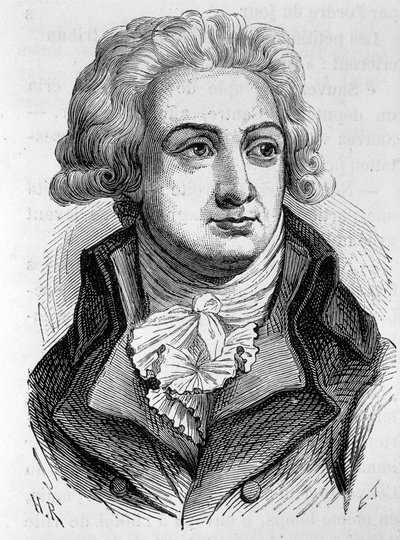 Marie Jean Herault de Sechelles (1759-1794), francia politikus portréja – Henri Martin „L’Histoire de France” című művében alkotó: French School