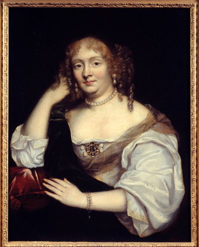 Marie de Rabutin-Chantal (Rabutin Chantal), Madame de Sevigne márkiné (1626-1696), betűs nő portréja A francia iskola festménye. 17. századi V. 0,81 x 0,65 m alkotó: French School