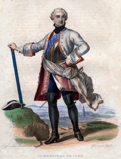 Maurice de Saxe (1696-1750), francia katonaság és Franciaország tábornokának portréja. alkotó: French School