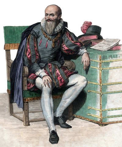 Maximilien de Bethune, Sully herceg (1559-1641), francia katona és miniszter portréja. alkotó: French School