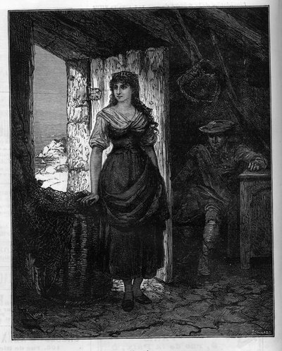 Mercedes portréja, Alexandre Dumas (1802-1870) „Montecristo grófja” (Monte Cristo vagy Monte Cristo) című regényének szereplője. Metszet a „” Le Monde Illustré”-ben, január 30 alkotó: French School