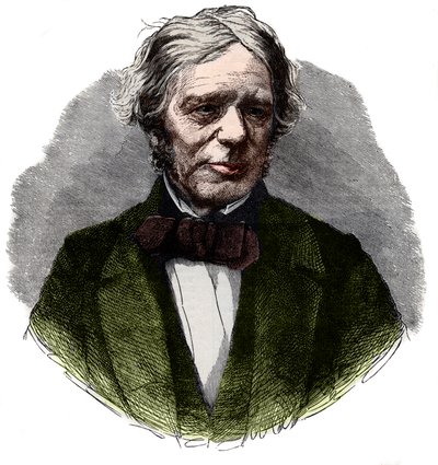 Michael Faraday (1791-1867) angol kémikus és fizikus portréja. alkotó: French School
