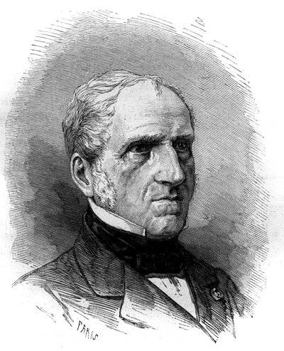 Michel Charles (1793-1880) francia matematikus portréja. Metszet a „” Le Monde Illustré”” 1240. számában, 1881. január 1.. alkotó: French School