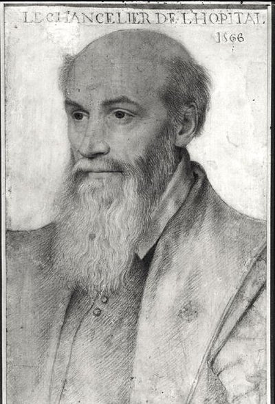 Michel de LHospital (kb.1504-73) portréja 1566 alkotó: French School
