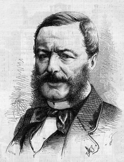 Nestor Roqueplan (1804-1870), író, újságíró és a francia színházak adminisztrátora portréja. Metszet a „” Le Monde Illustré”” 681. számban, április 30 alkotó: French School
