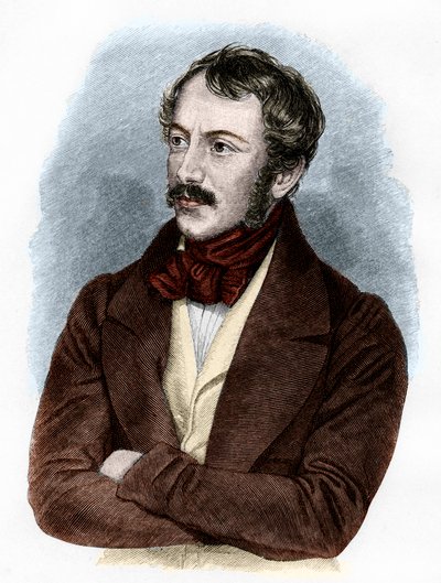 Nikolaus Lenau portréja (színes metszet) alkotó: French School