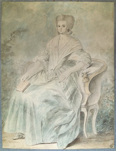 Olympe de Gouges (özvegy Aubry, más néven Marie Gouze) portréja (Madame Aubry) (1748-1793) feminista, politikus és írónő. Névtelen 18. századi akvarell. Homályos. 0,21x 0,28 m. Párizs, Louvre Múzeum alkotó: French School