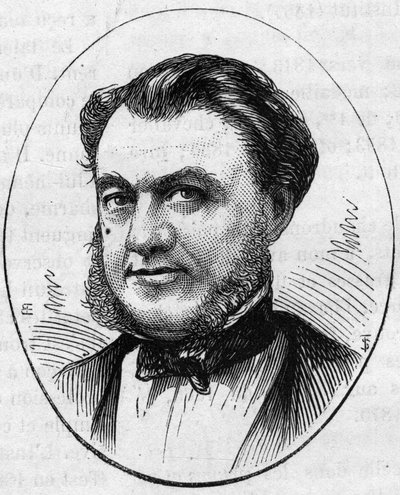 Paul Abadie (1812-1884) francia építész portréja. Metszet a „” Le Monde Illustré”” 890. számában, 1874. május 2.. alkotó: French School