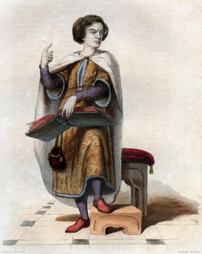 Peter Abelard (Pierre Abailard) (Pierre Abeilard) (1079-1142) francia skolasztikus filozófus, teológus és logikus portréja. alkotó: French School