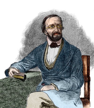 Peter Gustav Dirichlet (1805-1859) német matematikus portréja. 19. század. alkotó: French School