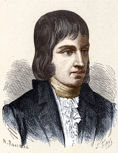 Philippe Lebon (1769 - 1804), francia mérnök és vegyész (a gázvilágítás feltalálója) portréja - az Album de la Science című kiadványban; jeles tudósok; Nagy felfedezések””” 1896. alkotó: French School