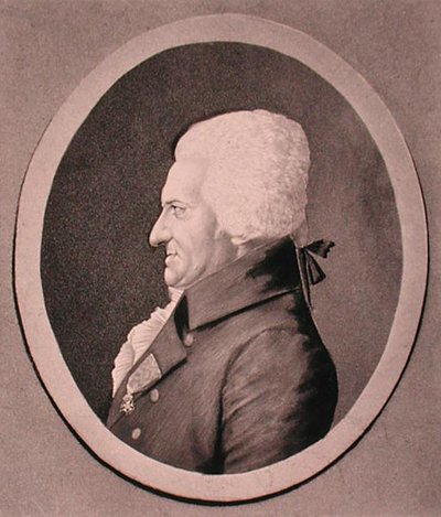 Pierre-Alexandre Monsigny (1729-1817) portréja Edme Quenedey (1756-1830) metszetével (metszet) alkotó: French School