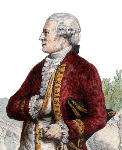 Pierre Augustin Caron de Beaumarchais (1732-1799) francia órásmester, feltaláló, zenész, diplomata és író portréja. alkotó: French School