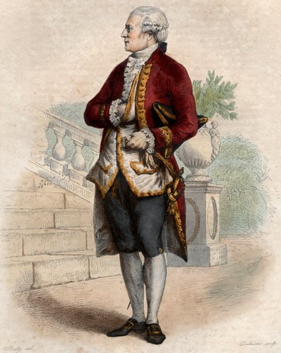 Pierre Augustin Caron de Beaumarchais (1732-1799) francia órásmester, feltaláló, zenész, diplomata és író portréja. alkotó: French School