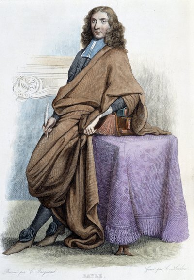 Pierre Bayle francia filozófus és író (1647-1706) portréja – Mennechet „Le Plutarque francais” című könyvében alkotó: French School