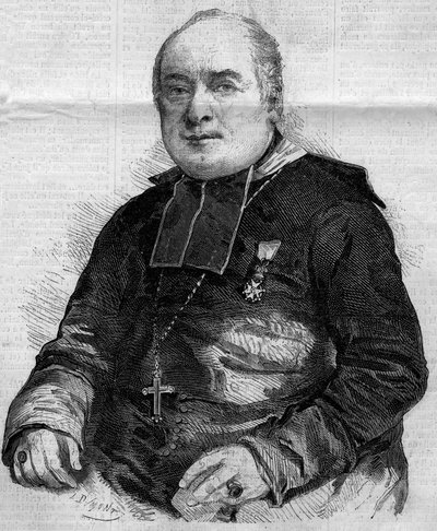 Pierre Louis Coeur (1805-1860), troyes-i püspök portréja. Metszet a „” Le Monde Illustré”” 184. számában, 1860. október 20. alkotó: French School