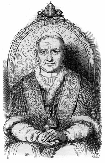 XVI. Gergely pápa portréja (Bartolomeo Alberto Cappellari Pape XVI. Gregorius vagy Gregorio XVI. alkotó: French School