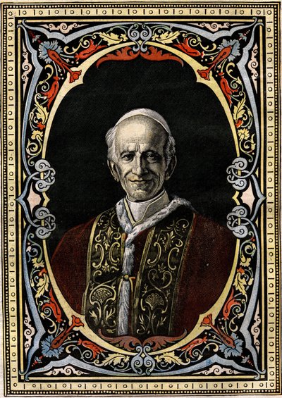 XIII. Leó pápa portréja (XIII. Leone, Gioacchino Pecci alkotó: French School