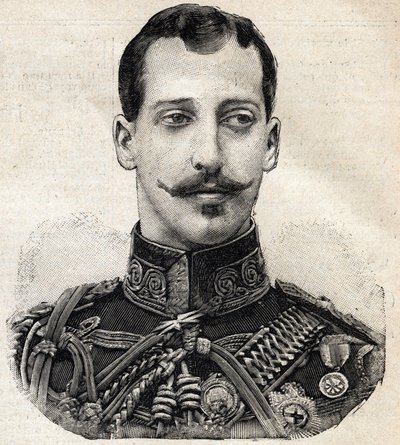 Albert Victor herceg (1864-1892), Clarence és Avondale hercege, valamint Viktória angol királynő unokája portréja a Le Petit Parisien francia lapból alkotó: French School
