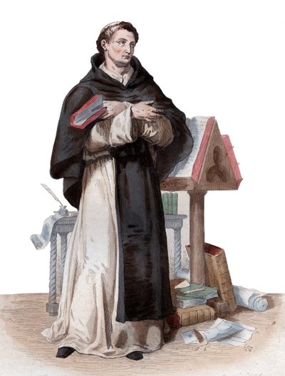 Clairvaux Szent Bernát (1090-1153), francia apát és a reformáló ciszterci rend építője portréja. alkotó: French School