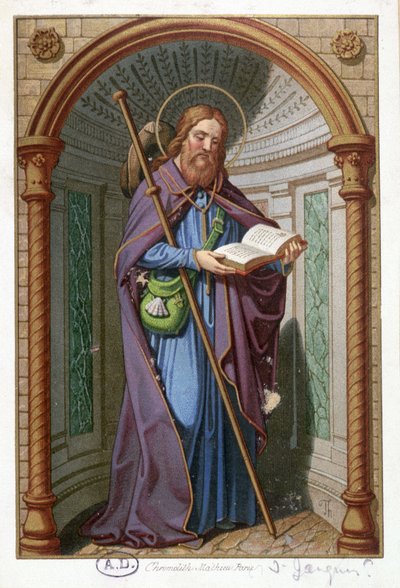 Portrait of Saint James the Major reading, France 19th. alkotó: French School