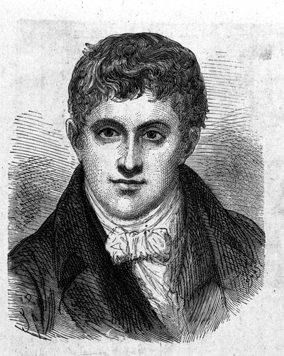 Sir Humphry Davy (1778 - 1829), brit kémikus és fizikus portréja a „” Album of Science-ben; jeles tudósok; Nagy felfedezések””” 1896. alkotó: French School