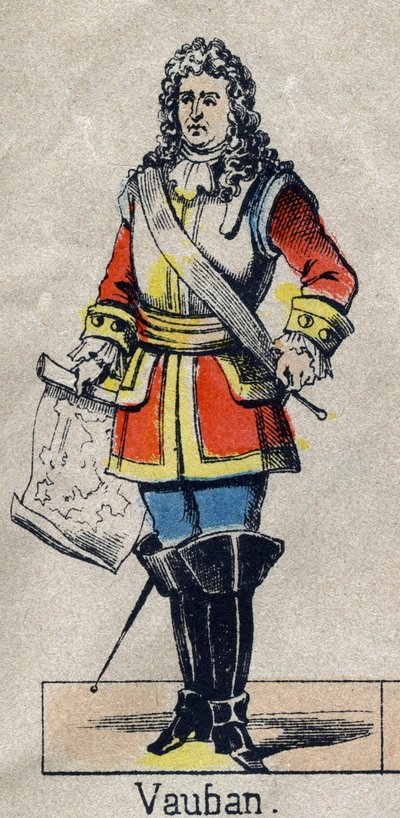 Vauban Sebastien the Prestre (1633-1707), francia marechal portréja. Epinal képe a 19. század végéről. Magángyűjtemény. alkotó: French School