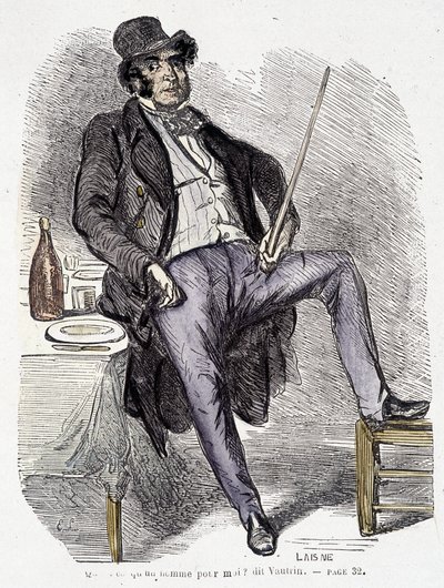 Vautrin portréja (Vidocq által ihletett karakter) - Balzac "A kurtizánok pompája és nyomorúsága" című művében. alkotó: French School