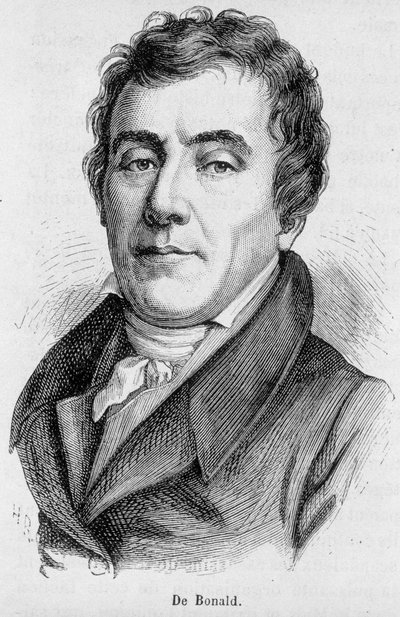 Louis de Bonald vikomt (1754-1840), francia politikai író portréja – Henri Martin „L