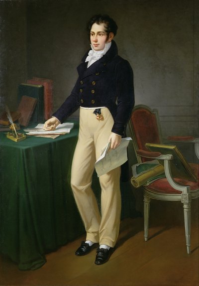 Portré egy fiatal férfiról, aki a Journal des Sourds-Muets et Aveugles-t tartja, 1830-40 körül alkotó: French School