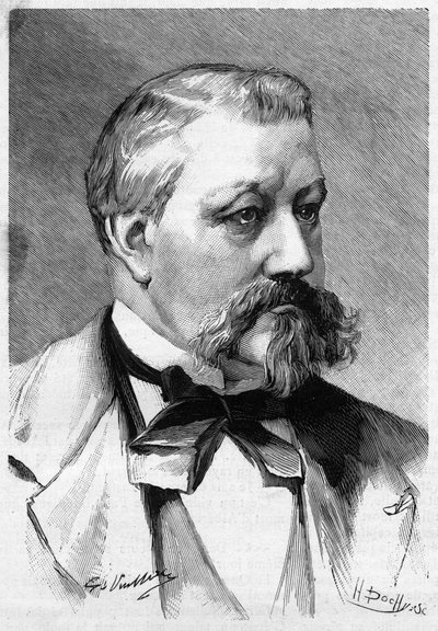 Az 1887-ben elhunyt Alberic Second újságíró és regényíró portréja a Le Monde Illustréban. alkotó: French School
