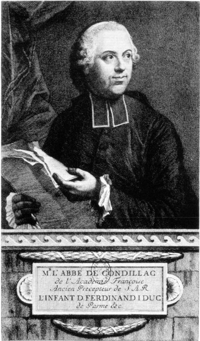 Etienne Bonnot de Condillac abbé (1715-1780) francia filozófus portréja. alkotó: French School