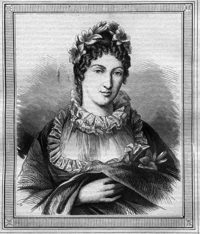 A francia Angouleme hercegnő, Marie Therese Charlotte, Madame Royale (1778-1851) portréja, Maurice Lachatre „Histoire des Papes-Kings-Queen and Emperors-Queen and Emperors through the Centuries” című metszete. alkotó: French School
