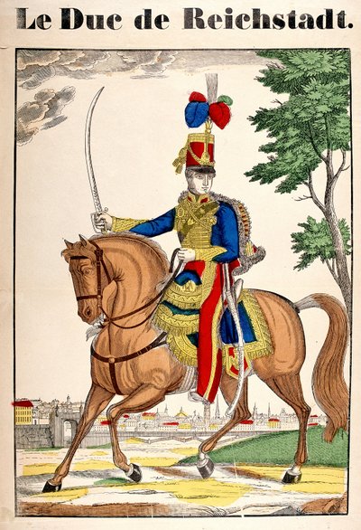 Reichstadt hercegének, II. Napóleonnak, I. Napóleon császár fiának (1769-1821) portréja. Az Epinal képe alkotó: French School