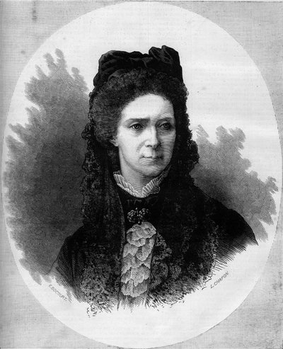 Mária Alekszandrovna (1824-1880), szül. Mária hesseni és rajnai hercegnő (Maximilian Wilhelmine Marie) portréja. Metszet az 1880. június 12-i „” Le Monde Illustré”” 1211. sz. alkotó: French School