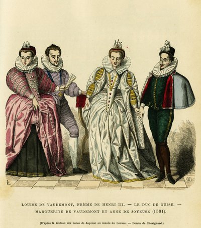 Louise de Vaudemont (1553-1601), francia királynő, III. Henrik (1551-1589), Guise harmadik hercege, I. Henrik, Marguerite Balafre-ként (1549-1588) nevezett herceg feleségének 1581-ben készült portréi. Lotaringia (1564-1625) Vaudemont gróf lánya (Nicolas) alkotó: French School
