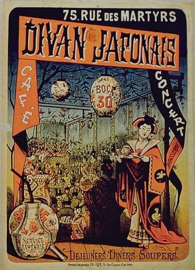 Japán kanapét reklámozó plakát, Párizs alkotó: French School
