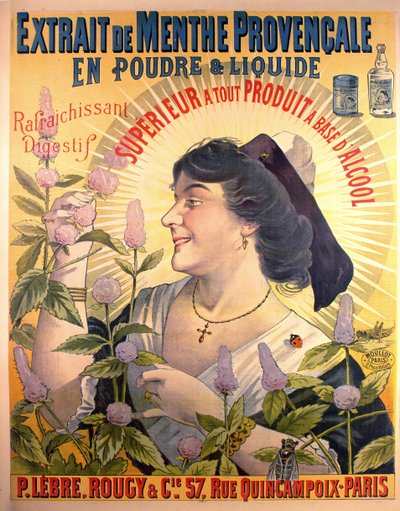 Extrait de Menthe Provencale French Digestive reklámplakát alkotó: French School