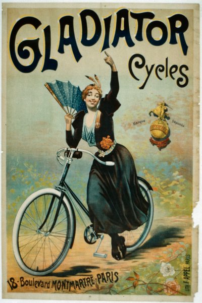 Plakát Gladiator Cycles, Boulevard Montmartre, Párizs alkotó: French School