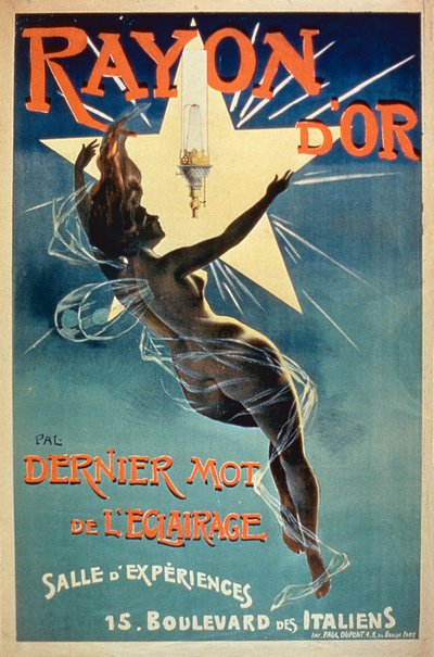 Rayon dOr Lighting reklámplakát, Párizs alkotó: French School