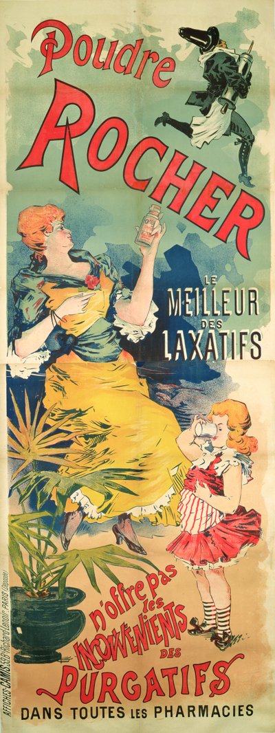 A Rocher Powder, a legjobb hashajtó plakátja, 1900 körül alkotó: French School