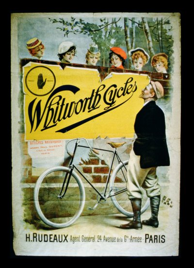 Plakát reklám Whitworth Cycles, Párizs alkotó: French School